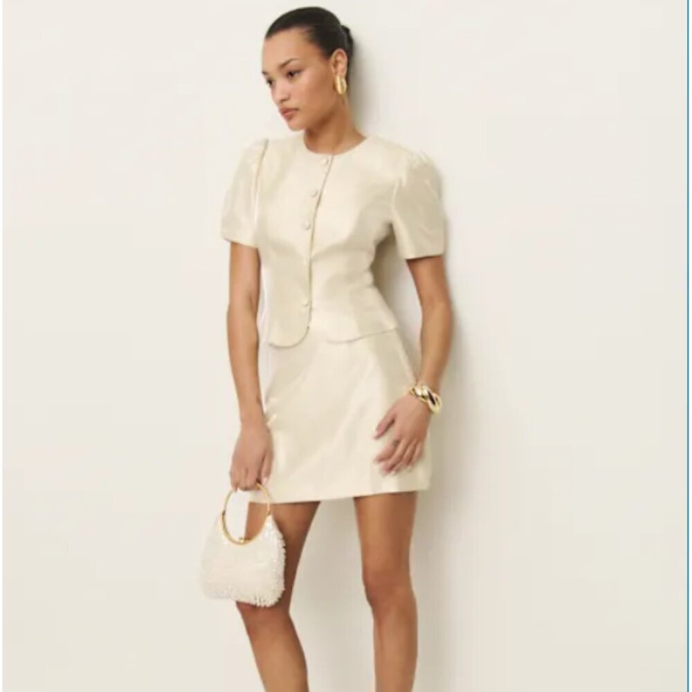Reformation Cream Puff Sleeve Dress